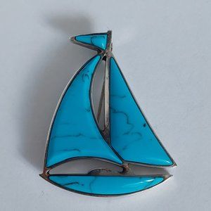 Sterling Silver Sailboat Pin/Brooch
